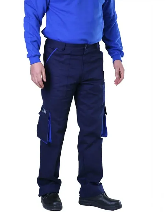 Lacivert dayanıklı fit kesim işçi pantolonu